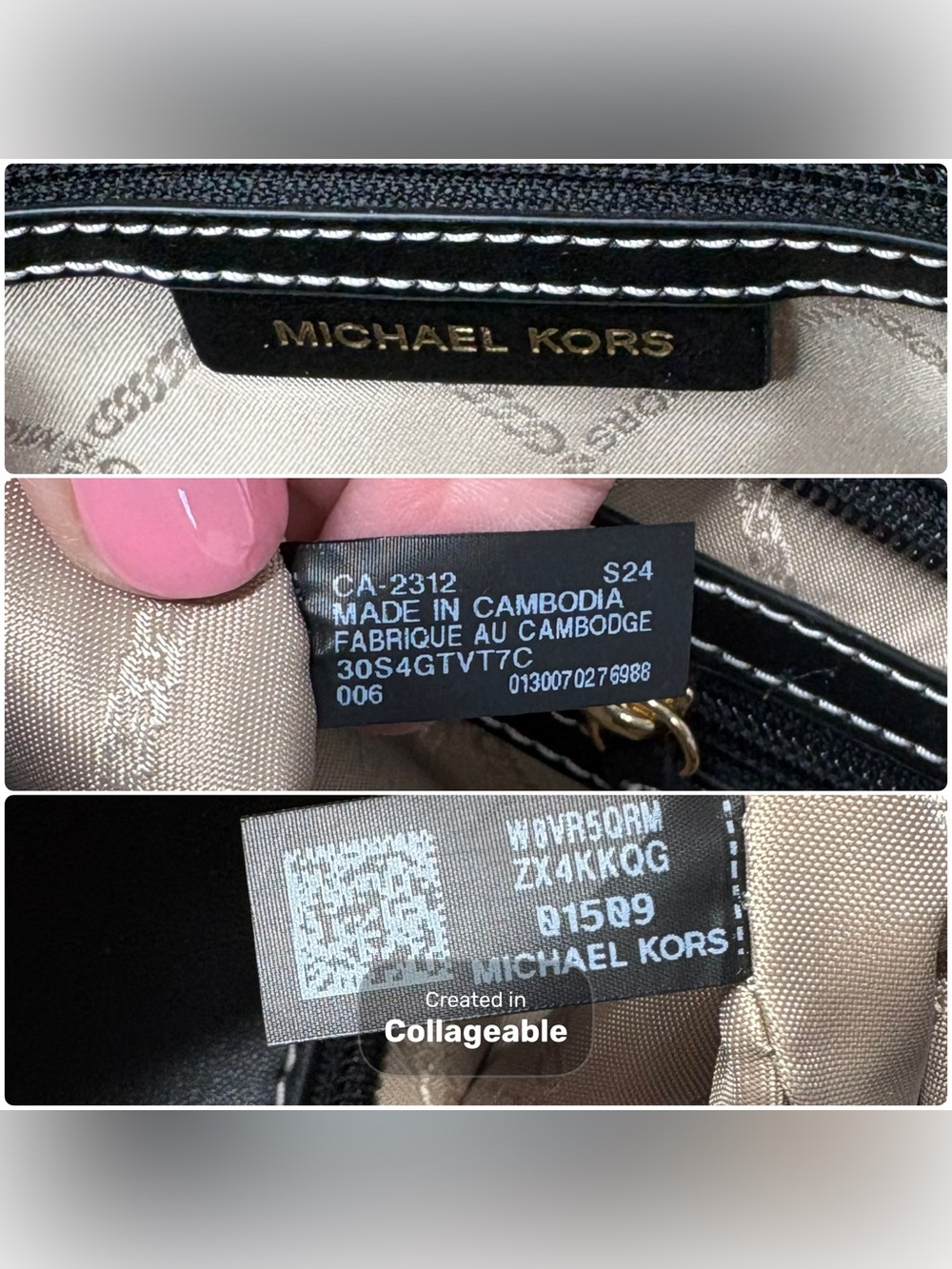 New Michael Kors Jet Set Travel Tote Black Natural - Picture 8 of 8